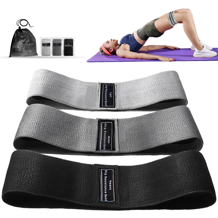 Fabric Loop Bands for Squats, Yoga & Gym